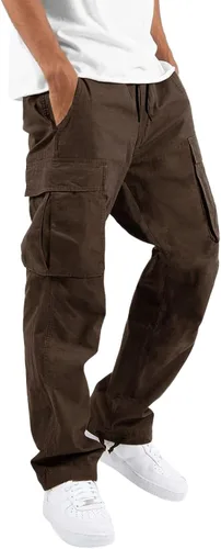 Vista 16 de LYRXXX Pantalones Cargo Casuales para Hombre Pantalones de Senderismo Pantalones de Entrenamiento Joggers Sudaderas para Hombres