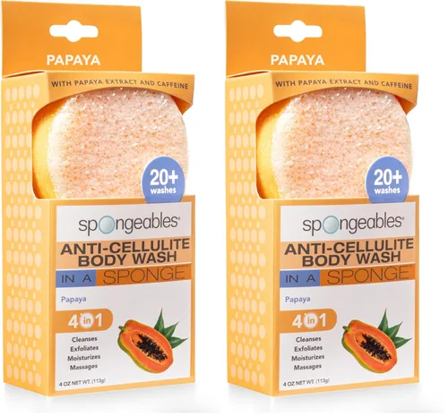Vista 19 de Spongeables Anti-Cellulite Body Wash in a Sponge, Moisturizer and Exfoliator, 20+ Washes