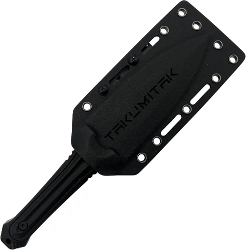 Vista 5 de Cuchillo táctico, cuchillo de caza, cuchillo de supervivencia, hoja de punta de lanza D2, mango G10, funda Kydex, clip Molle, cuchillos de hoja