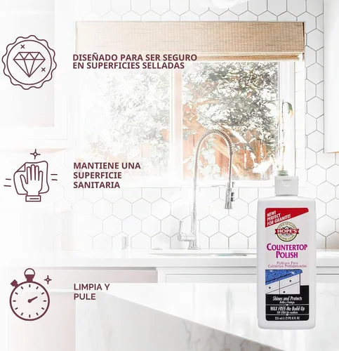 Vista 7 de Hope´s Premium home Care, Libre de cera, Pulidor para mostrador, 8 onzas 1 pieza