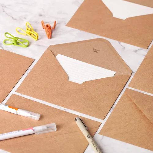 Vista 7 de Mr. Pen - Sobres de papel kraft, paquete de 39, sobres de 5 x 7 pulgadas, sobres A7, sobres marrones, sobres de tarjetas, sobres de papel kraft