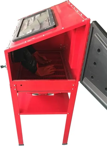 Vista 3 de Gabinete de chorro de arena de aire de 60 galones 60-125 PSI, Large Steel Construction, Includes Gun & 4 Ceramic Nozzles, For Rust, Paint, Stain