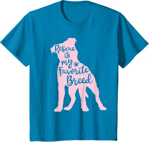 Vista 84 de Pitbull Rescue Is my Favorite Breed Dog Pit Bull Mama - Camiseta, Negro, S
