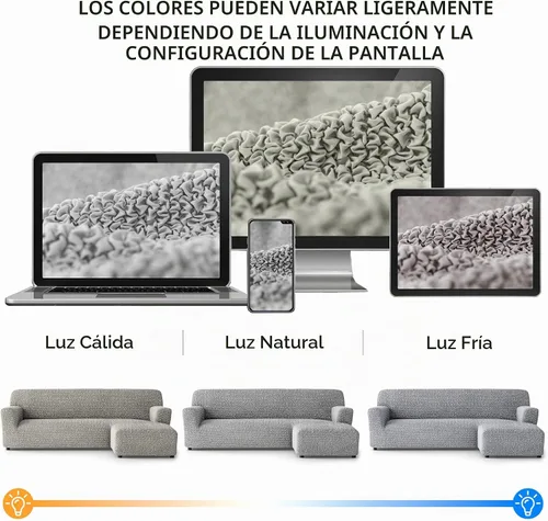 Vista 6 de PAULATO BY GA.I.CO. Funda de Sofá Seccional - Funda para Sofá en Forma de L con Chaise - Fundas Lavables para Sofá Esquinero - Funda Elástica