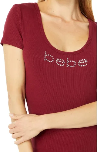 Vista 3 de bebe womens Bebe Logo Ribbed Tee