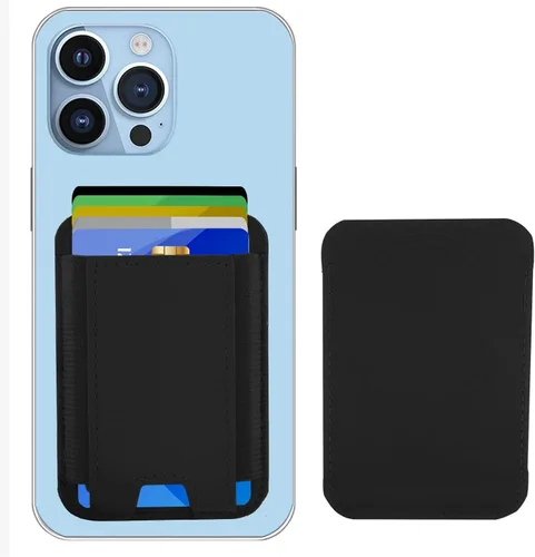 Vista 20 de Cartera magnética elástica para iPhone de cuero magnético con soporte ajustable [capacidad para 9 tarjetas] teléfono para Apple 12 13 14 15 negro 1