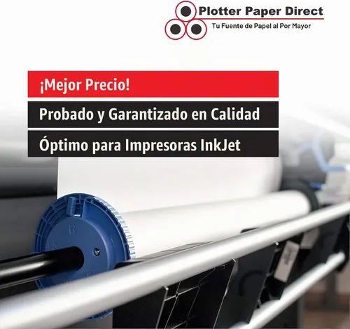 Vista 3 de Plotter Paper Direct Rollo de lona mate de poliéster de alta calidad de 13 x 40 pies, 500 denier, secado rápido, compatible con impresora