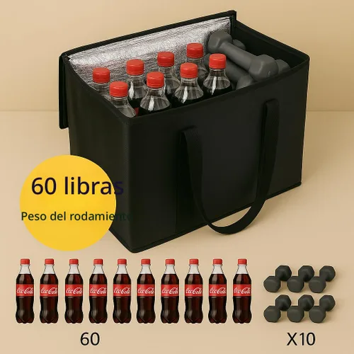 Vista 8 de musbus organizador aislado para maletero de coche bolsa refrigeradora paquete de 4 bolsas de compras aisladas para alimentos, negro, reutilizable