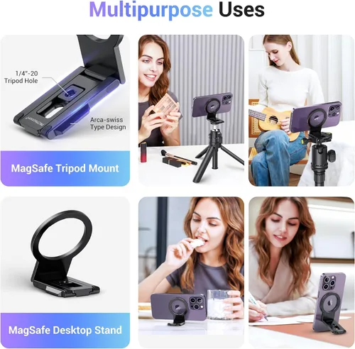 Vista 5 de PROfezzion Soporte de cámara de continuidad metálica para computadoras de escritorio y pantallas Mac iMac