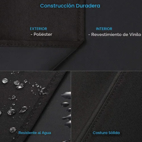 Vista 8 de Cubierta para tanque de propano Unicook 20lb, cubierta impermeable resistente para uso en exteriores para cilindro de gas con cordones ajustables