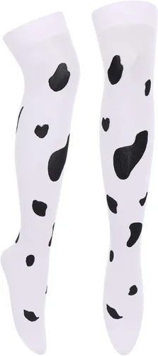 Vista 3 de IBTOM CASTLE Disfraz de vaca sexy dálmata de leopardo de leche peluda, traje kawaii, conjunto de lencería para mujer