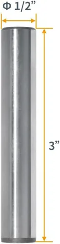 Vista 3 de POWERTEC 71474 Pasadores de acero endurecido de 1/2 pulgada, tratados térmicamente y con forma precisa para una alineación precisa, paquete de 4