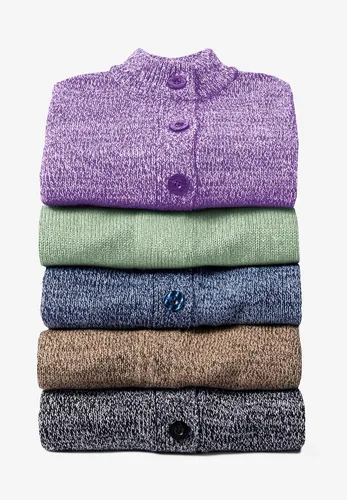 Vista 5 de Woman Within Chaqueta tipo suéter marled de talla grande para mujer