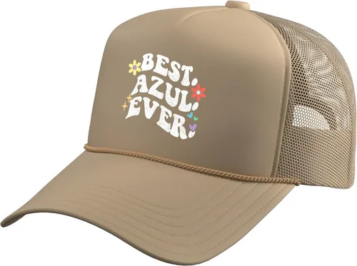 Vista 9 de Retro Groovy Best Azul Ever First Name Mother's Day Girl Trucker Hat with Adjustable Mesh Back