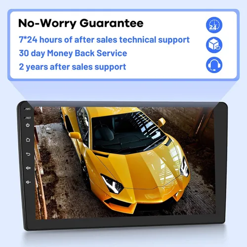 Vista 7 de [2G+32G] 10.1 pulgadas Android 11 Estéreo de coche doble DIN con Wireless/Wired CarPlay y Android Auto, pantalla táctil Android Radio con Mirror