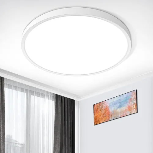 Vista 14 de inShareplus Lámpara de techo LED de 7 pulgadas, color blanco de 12 W (equivalente a 120 W) 5000 K, luces de techo blancas de montaje empotrado