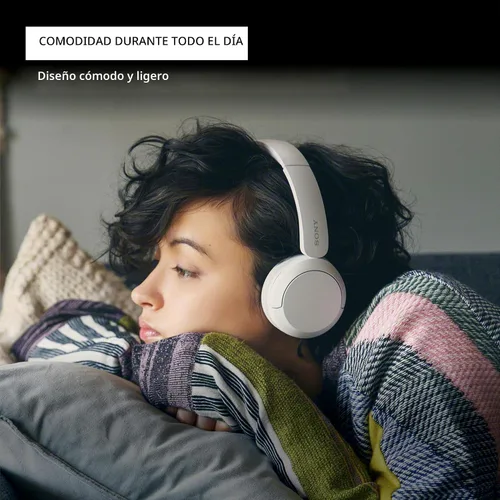 Vista 3 de Sony WH-CH520 - Auriculares inalámbricos Bluetooth con micrófono, color negro Cómodo diseño ligero, batería de hasta 50 horas con carga rápida