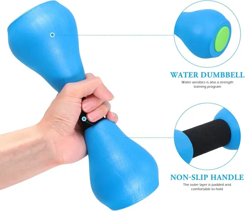 Vista 2 de BESPORTBLE Juego de mancuernas coloridas para niños y mujeres, barra de entrenamiento para piscina, fitness