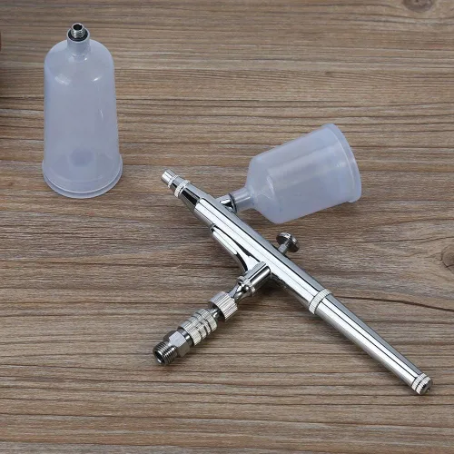 Vista 9 de Aerógrafo de doble acción, JP-131T profesional de doble acción, disparador de alimentación por gravedad, aerógrafo, pintura, kit de pistola