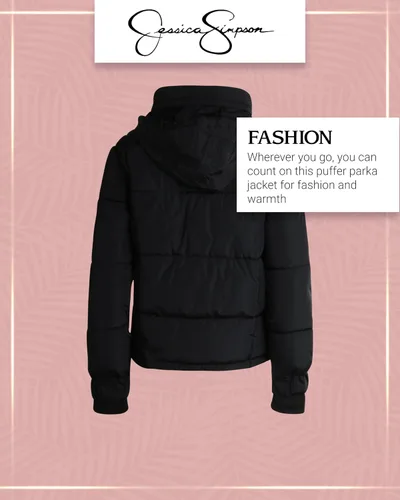 Vista 6 de Jessica Simpson Abrigo de invierno para mujer Parka acolchada pesada Chaqueta de nieve aislada para mujer (S-XL)