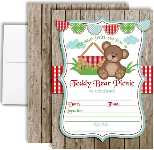 Vista 14 de Amanda Creation Noahs Ark - Invitaciones para baby shower, paquete de 20 invitaciones de cumpleaños de 5 x 7 pulgadas con sobres blancos, tarjetas