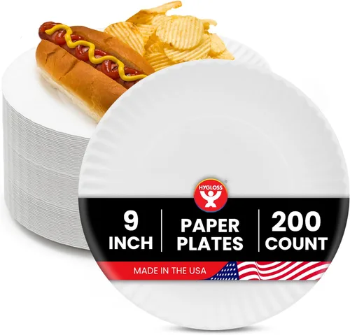 Vista 16 de Hygloss Platos de Papel Pequeños a Granel de 6 Pulgadas - Platos de Postre Desechables para Fiestas, Pasteles, Aperitivos, Bocadillos, Vajilla