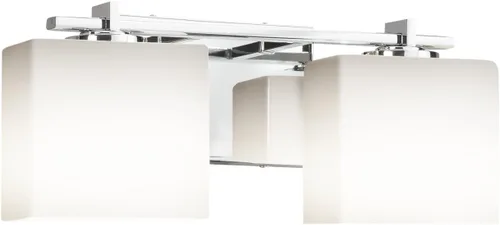Vista 4 de FSN-8442-55-OPAL-NCKL Fusion Era Barra de baño de 2 luces, níquel cepillado