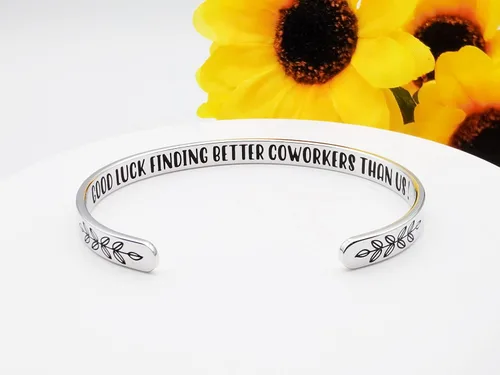 Vista 237 de Pulseras inspiradoras para mujer, joyería de acero inoxidable, con refranes, pulsera motivacional con mensaje oculto, pulseras grabadas para mejor