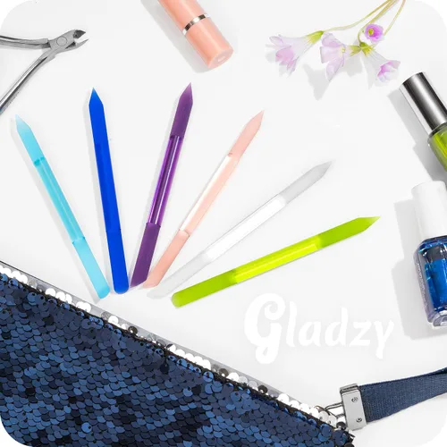 Vista 7 de Gladzy - Empujador de cutículas de vidrio, barra de manicura, calidad checa auténtica, removedor de cutículas de precisión profesional, superficie