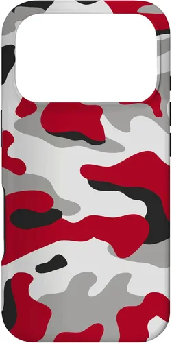 Vista 30 de red camo Print red and Black Camoflage Pattern Phone Case for iPhone 17