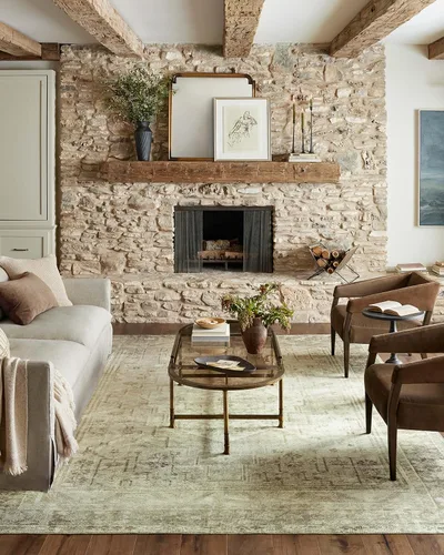 Vista 17 de Loloi Magnolia Home de Joanna Gaines, Colección Banks BAN-03 Azul/Laguna, 2 pies 3 pulgadas x 3 pies 9 pulgadas, altura de pelo de.13 pulgadas