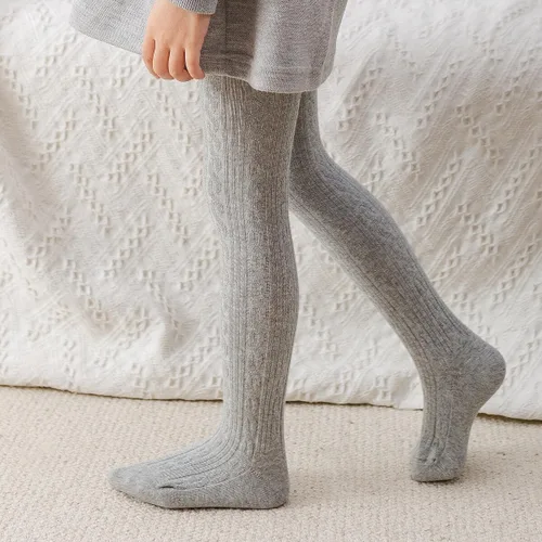 Vista 4 de vanberfia Medias de algodón de punto trenzado para bebés y niñas pequeñas