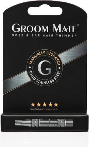 Vista 4 de Cortador de pelo de oreja y nariz Groom Mate platino XL fabricado en EE. UU., Plateado