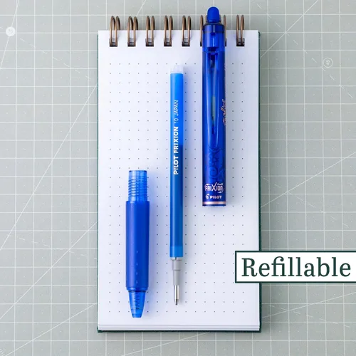 Vista 3 de PILOT FriXion Clicker - Bolígrafos de gel borrables, punta fina (0.7mm), tinta de colores para negocios, paquete de 36 - Bolígrafos recargables