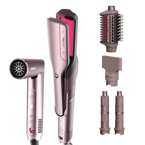 Vista 19 de Secador de pelo Shark FlexFusion con cepillo de pelo Fusion, difusor, estilizador de aire cerámico con rizadores auto-envolventes, placas