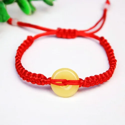 Vista 4 de 4 nudos para protección, mal de ojo y buena suerte, pulsera ajustable de nudo rojo para mujer, pulseras ajustables pacíficas para parejas, Seda