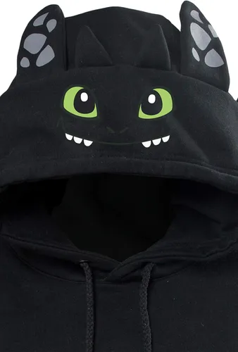 Vista 6 de Eusnady Toothless Hoodie for Kids Coat Fleece Night Fury Costume with Ears Animal Dragon Sweater for Teen Boys Girls Gift