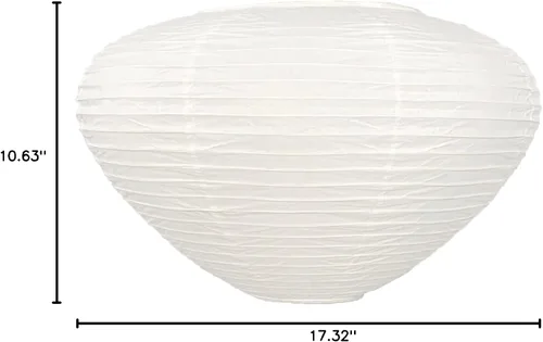 Vista 7 de Pantalla de papel de hongo (17 pulgadas), lámpara plegable blanca, linterna de ajuste interior, pantalla de lámpara de techo de papel