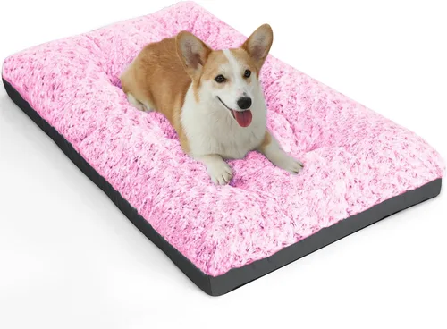 Vista 10 de POCBLUE Camas lavables para perros para jaulas, alfombrilla pequeña de felpa para jaulas, almohadilla antideslizante para jaulas para uso en Negro