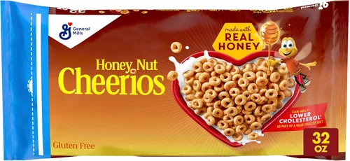 Vista 14 de Cereales para desayuno con avena Cheerios Honey Nut, sin gluten. 10.8 onzas