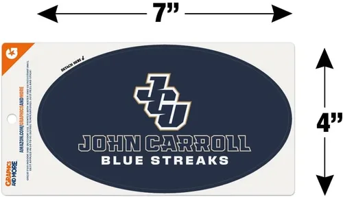 Vista 4 de GRAPHICS & MORE John Carroll University Blue Streaks Logo Automotive Car Refrigerador Locker Vinilo Euro Oval Imán