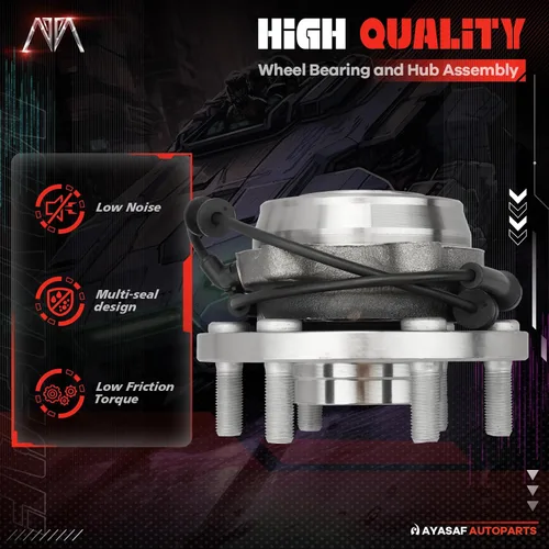 Vista 2 de 515065 [4WD/AWD solamente, 6 lengüetas, paquete de 2] Conjunto de cojinete de cubo de rueda delantera con ABS para Frontier/Xterra 2005-2015, 2