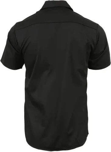 Vista 2 de Milwaukee Leather MDM11669 Camisa de trabajo negra con botones y bolsillos para hombre, camisa de trabajo mecánica clásica con bolsillos, Negro