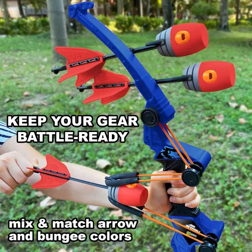 Vista 6 de Zing Zonic - Paquete de recambio de flechas silbantes, 10 flechas rojas, compatible con HyperStrike Firetek Z-Tek Z-Curve Z-Bow para niños Rojo