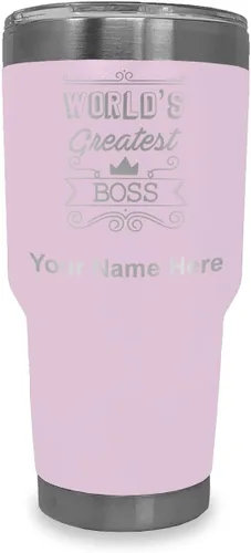 Vista 24 de LaserGram Vaso aislado al vacío de 20 onzas, con grabado personalizado incluido (negro)