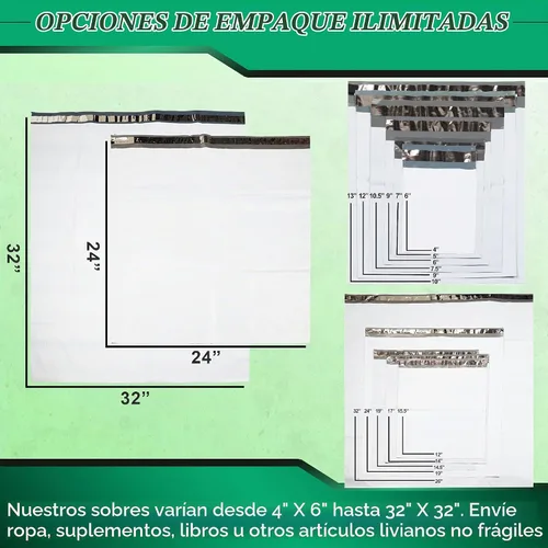 Vista 3 de 100 paquetes de sobres de polietileno Secure Seal blancos - Envío seguro con bolsas de 4x6 - Sobres de polietileno autoadheribles de 2 mil