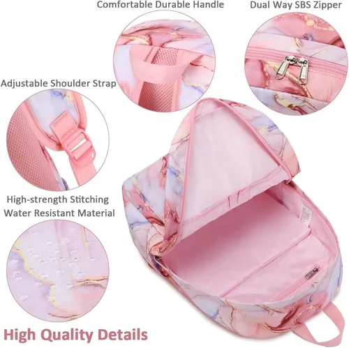 Vista 6 de Meisohua Mochila escolar para adolescentes, niñas, niños, mochila para escuela primaria, bolsa de libros para niños, mochila para el almuerzo