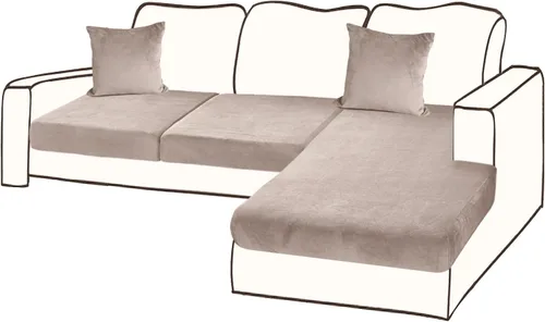 Vista 50 de BT.WA Funda de Cojín de Sofá de Terciopelo 1 Pieza Funda de Cojín de Asiento Elástica Funda de Sillón Fundas Separadas de Sofá Seccional Protector