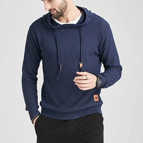 Vista 4 de Shiyingl Plaid Printed Sweatshirt for Men Casual Long SLeeve Waffle Pullover Patchwork Breathable Running Workout Blouse Tops