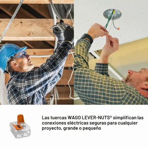 Vista 4 de WAGO 221-412 tuercas de palanca, conectores compactos de empalme de 2 conductores (paquete de 10)
